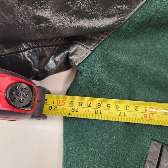 Vtg Car Club Canada Womens Bomber Jacket Packard Ocean West Leather Wool - Picture 15 of 16